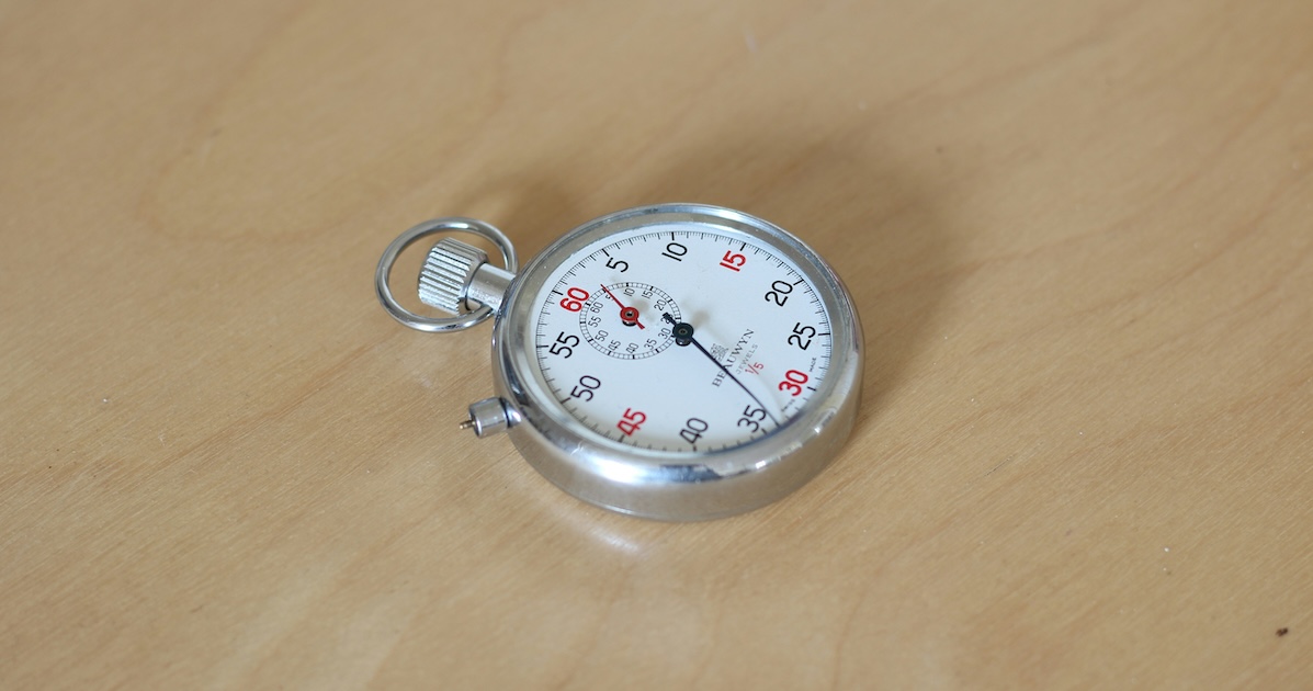 Stopwatch on desk